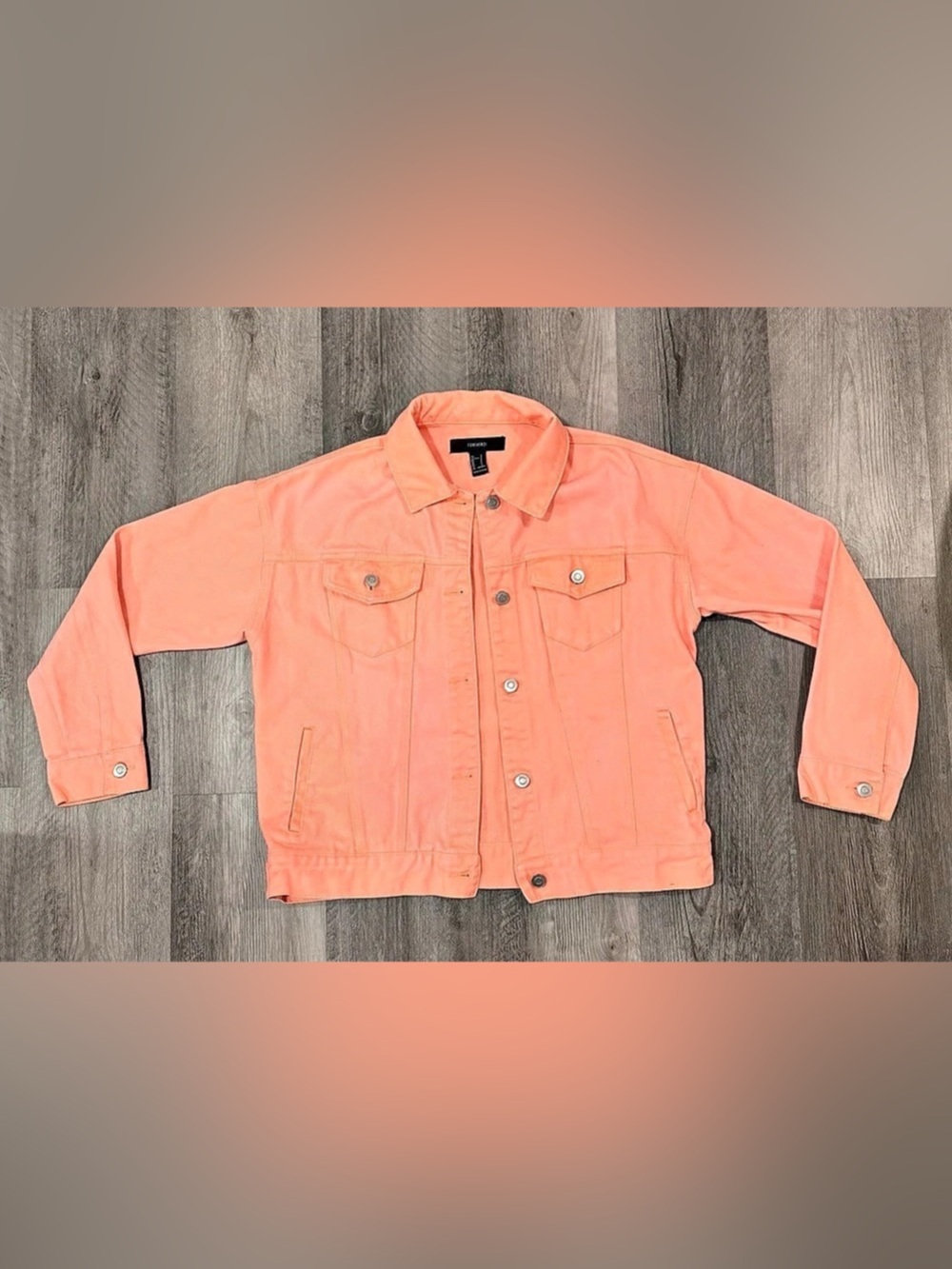 Forever 21 Orange Denim Jacket